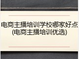 电商主播培训学校哪家好点(电商主播培训优选)