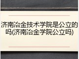 济南冶金技术学院是公立的吗(济南冶金学院公立吗)