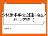 少林武术学校全国排名(少林武校排行)