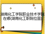 湖南化工学院职业技术学院在哪(湖南化工职院位置)