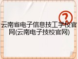 云南省电子信息技工学校官网(云南电子技校官网)