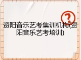 资阳音乐艺考集训机构(资阳音乐艺考培训)