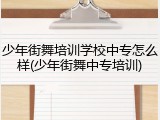 少年街舞培训学校中专怎么样(少年街舞中专培训)