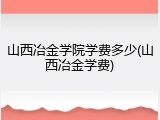 山西冶金学院学费多少(山西冶金学费)