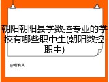 朝阳朝阳县学数控专业的学校有哪些职中生(朝阳数控职中)