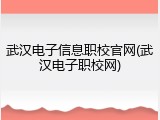 武汉电子信息职校官网(武汉电子职校网)