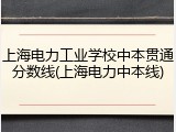 上海电力工业学校中本贯通分数线(上海电力中本线)
