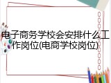 电子商务学校会安排什么工作岗位(电商学校岗位)