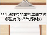 丽江华坪县的单招集训学校哪里有(华坪单招学校)