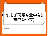 广东电子商务专业中专(广东电商中专)