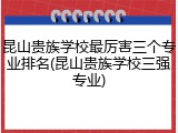 昆山贵族学校最厉害三个专业排名(昆山贵族学校三强专业)