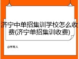 济宁中单招集训学校怎么收费(济宁单招集训收费)
