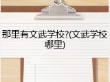 那里有文武学校?(文武学校哪里)
