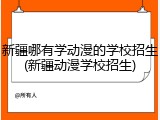 新疆哪有学动漫的学校招生(新疆动漫学校招生)