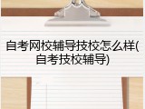 自考网校辅导技校怎么样(自考技校辅导)