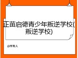 正苗启德青少年叛逆学校(叛逆学校)