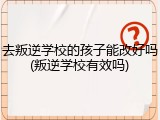 去叛逆学校的孩子能改好吗(叛逆学校有效吗)