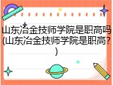 山东冶金技师学院是职高吗(山东冶金技师学院是职高？)
