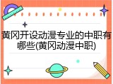 黄冈开设动漫专业的中职有哪些(黄冈动漫中职)