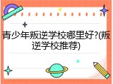 青少年叛逆学校哪里好?(叛逆学校推荐)