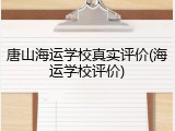 唐山海运学校真实评价(海运学校评价)