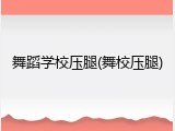 舞蹈学校压腿(舞校压腿)