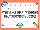广东省水利电力学校95微机(广东水电校95微机)