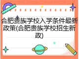 合肥贵族学校入学条件最新政策(合肥贵族学校招生新政)