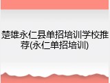 楚雄永仁县单招培训学校推荐(永仁单招培训)
