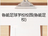 鲁能足球学校校园(鲁能足校)