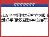 武汉全封闭式叛逆学校哪所最好学(武汉叛逆学校推荐)