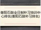 衡阳石鼓全日制补习培训中心排名(衡阳石鼓补习排名)