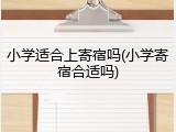 小学适合上寄宿吗(小学寄宿合适吗)