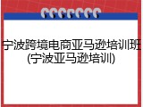 宁波跨境电商亚马逊培训班(宁波亚马逊培训)