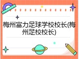 梅州富力足球学校校长(梅州足校校长)