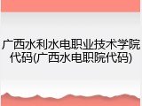 广西水利水电职业技术学院代码(广西水电职院代码)