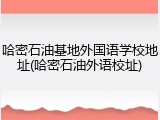 哈密石油基地外国语学校地址(哈密石油外语校址)