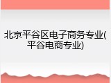 北京平谷区电子商务专业(平谷电商专业)
