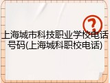 上海城市科技职业学校电话号码(上海城科职校电话)