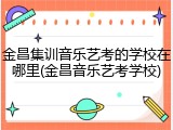 金昌集训音乐艺考的学校在哪里(金昌音乐艺考学校)