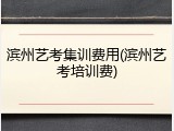 滨州艺考集训费用(滨州艺考培训费)