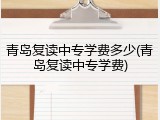 青岛复读中专学费多少(青岛复读中专学费)