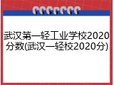 武汉第一轻工业学校2020分数(武汉一轻校2020分)