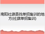 南阳社旗县找单招集训的地方(社旗单招集训)