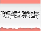 邢台巨鹿县单招集训学校怎么样(巨鹿单招学校如何)