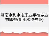 湖南水利水电职业学校专业有哪些(湖南水校专业)