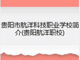 贵阳市航洋科技职业学校简介(贵阳航洋职校)