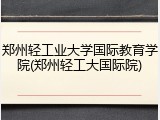 郑州轻工业大学国际教育学院(郑州轻工大国际院)
