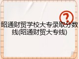 昭通财贸学校大专录取分数线(昭通财贸大专线)