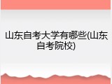 山东自考大学有哪些(山东自考院校)
